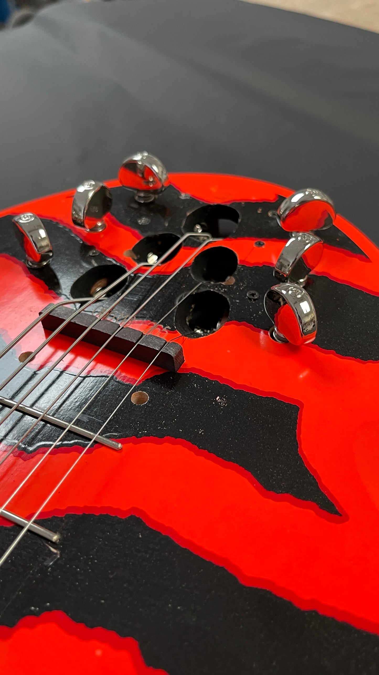 Sk8 Lap Steel – “ the death skull orange fluo” (Powell peralta)