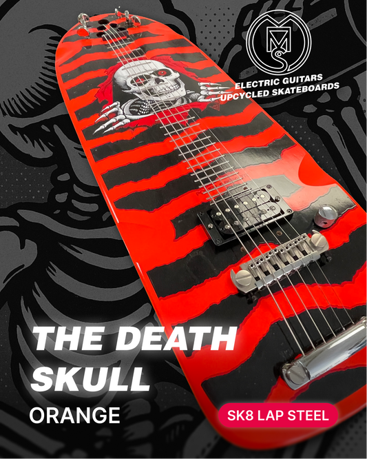 Sk8 Lap Steel – “ the death skull orange fluo” (Powell peralta)
